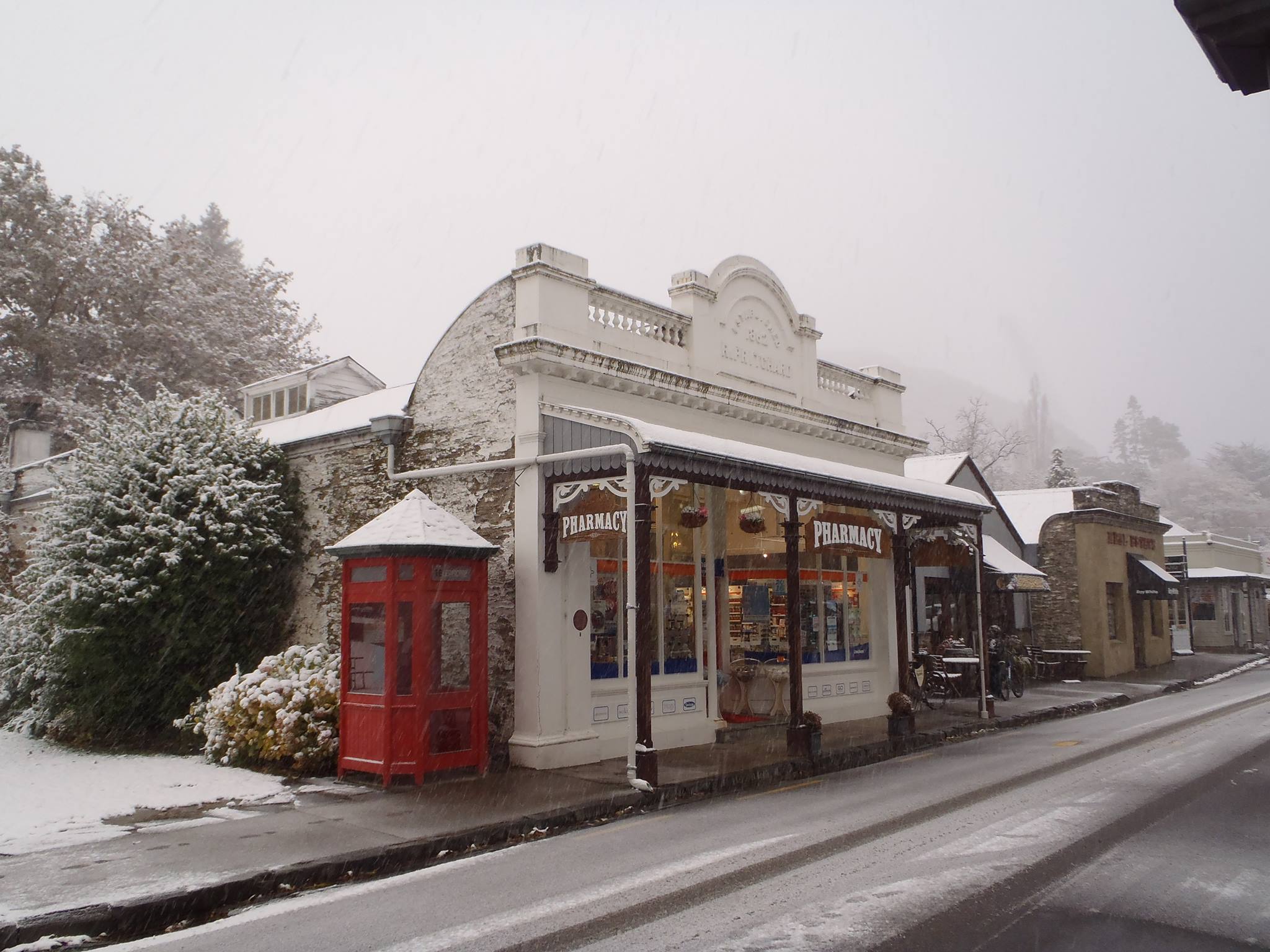 Arrowtown Pharmacy in winter